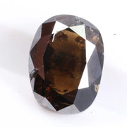 Natural brown-grey diamond with rustic inclusions, earth-mined loose diamond 