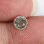 0.67 Ct earthy  grey round diamond, rustic rose cut natural loose salt and pepper diamond for custom jewelry design