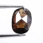 Natural brown-grey diamond with rustic inclusions, earth-mined loose diamond 