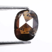 Natural brown-grey diamond with rustic inclusions, earth-mined loose diamond 