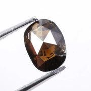 Natural brown-grey diamond with rustic inclusions, earth-mined loose diamond 