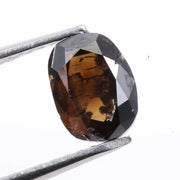 Natural brown-grey diamond with rustic inclusions, earth-mined loose diamond 