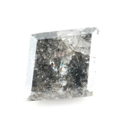 2.21 Ct kite cut black grey natural diamond with subtle glow and geometric shape for modern statement jewelry