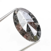 oval cut  , grey black naturral loose diamond, diamond ring with side stones elegant engagement jewelry ring