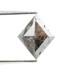 2.21 Ct kite cut black grey natural diamond with subtle glow and geometric shape for modern statement jewelry