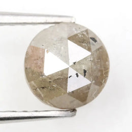 Fancy 1.13Ct Round Brilliant Cut Diamond Grey-Brown Colored Diamond Loose Stone For Fine Jewelry 