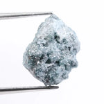 raw blue diamond crystal with raw diamond eternity band appearance natural rough diamond 