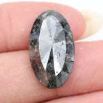 oval cut  , grey black naturral loose diamond, diamond ring with side stones elegant engagement jewelry ring