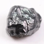 raw uncut diamond ring with real diamond rock natural crystal texture black rough diamond 