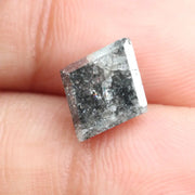 2.21 Ct kite cut black grey natural diamond with subtle glow and geometric shape for modern statement jewelry