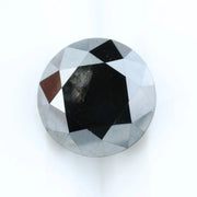 1.09 Ct Natural Black Diamond Round Cut Loose Stone for Engagement Rings, Pendants, and Designer Jewelry