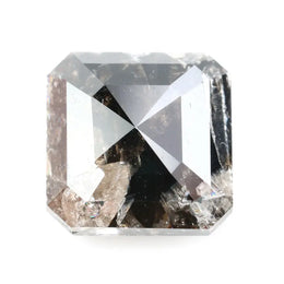 1.56 Ct radiant cut multi tone black grey brown diamond with brilliant sparkle for unique designer jewelry