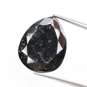 pear cut , grey black natural loose diamond , pear shaped diamond necklace grey black fine luxury jewelry pendant