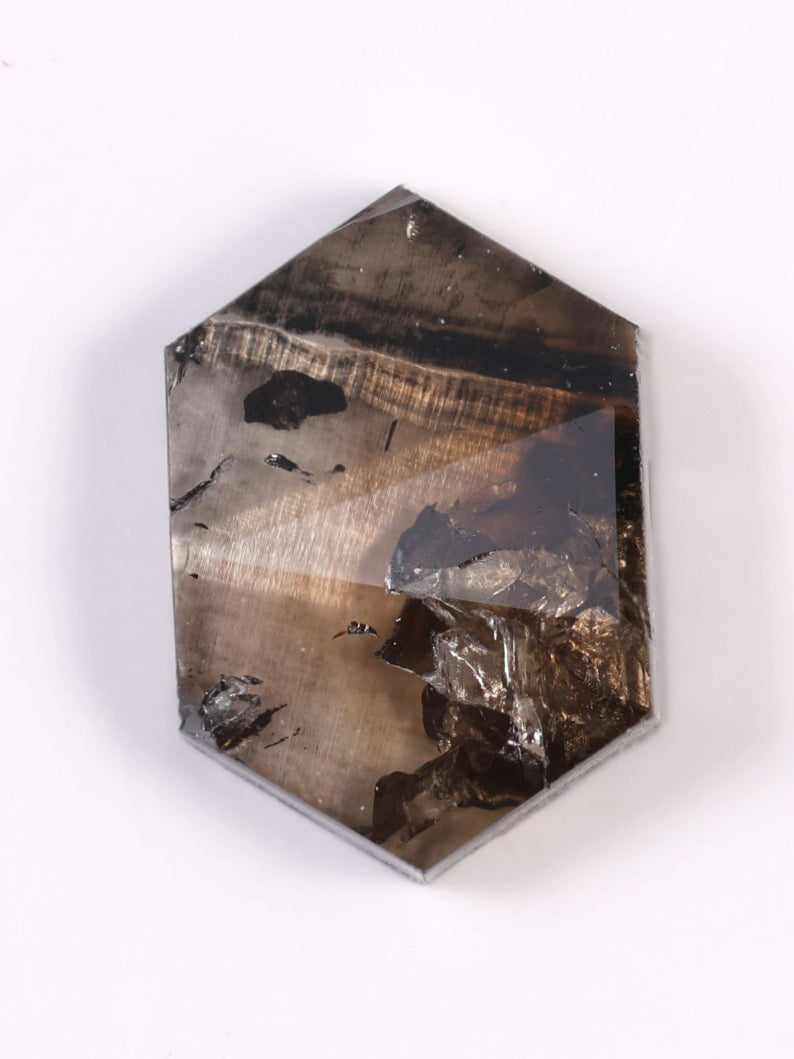 0.60 CT Hexagon Shape Brown Earth Mined Fancy Natural Diamond