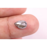 1.89 Ct natural pear cut diamond, grey diamond  wedding ring, vs1 natural diamond, wedding rings natural diamond.