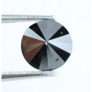 1.09 Ct Natural Black Diamond Round Cut Loose Stone for Engagement Rings, Pendants, and Designer Jewelry