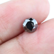 1.09 Ct Natural Black Diamond Round Cut Loose Stone for Engagement Rings, Pendants, and Designer Jewelry