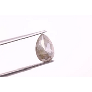 1.89 Ct natural pear cut diamond, grey diamond  wedding ring, vs1 natural diamond, wedding rings natural diamond.