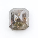 radiant cut , grey natural loose diamond , rectangular radiant cut diamond elegant modern faceted gemstone