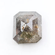 radiant cut , grey natural loose diamond , rectangular radiant cut diamond elegant modern faceted gemstone