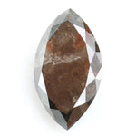 1.19 Ct marquise cut brown grey diamond with elongated shape and soft smoky sparkle for luxury jewelry