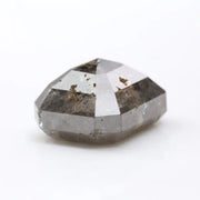 radiant cut , grey natural loose diamond , rectangular radiant cut diamond elegant modern faceted gemstone