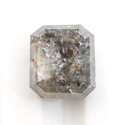 radiant cut , grey natural loose diamond , rectangular radiant cut diamond elegant modern faceted gemstone