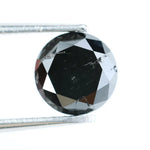 1.14 Ct Authentic Black Diamond Round Cut Loose for Custom Rings and Luxury Jewelry