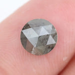 natural round diamond engagement ring and aqua natural diamond grey brown 