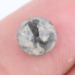 natural round diamond engagement ring and aqua natural diamond grey brown 