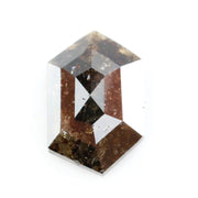 1.58 Ct hexagon cut brown natural diamond with rich tones and geometric shape for bold luxury jewelry