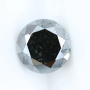 1.03 Ct Natural Black Diamond Round Cut Loose Stone for Engagement Rings, Custom Jewelry, and Luxury Creations