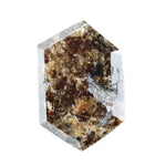 1.58 Ct hexagon cut brown natural diamond with rich tones and geometric shape for bold luxury jewelry