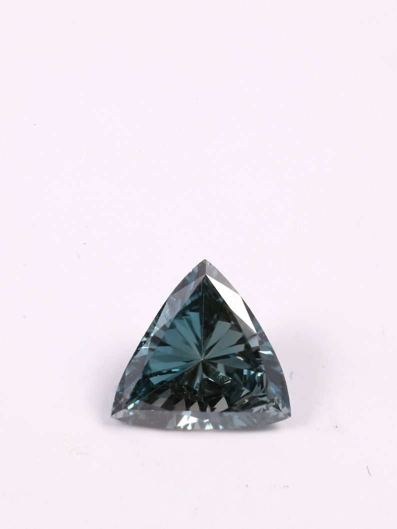 0.45 Ct Trillion Cut Fancy Blue Lab Grown Diamond