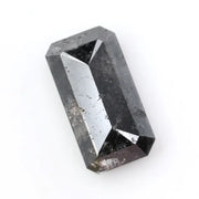 emerald cut , grey black natural loose diamond ,loose  carat diamond, loose diamond setting, diamond loose in ring