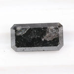 emerald cut , grey black natural loose diamond ,loose  carat diamond, loose diamond setting, diamond loose in ring