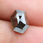 1.58 Ct hexagon cut brown natural diamond with rich tones and geometric shape for bold luxury jewelry