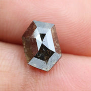 1.58 Ct hexagon cut brown natural diamond with rich tones and geometric shape for bold luxury jewelry