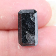 emerald cut , grey black natural loose diamond ,loose  carat diamond, loose diamond setting, diamond loose in ring