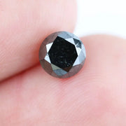 1.03 Ct Natural Black Diamond Round Cut Loose Stone for Engagement Rings, Custom Jewelry, and Luxury Creations