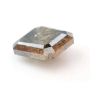 0.77 Ct emerald cut brown grey black natural diamond with soft smoky tones and elegant sparkle for modern jewelry