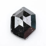 hexagon cut rose cut black diamond loose gemstone for custom jewelry.