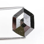 hexagon cut rose cut black diamond loose gemstone for custom jewelry.