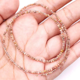 Natural brown rough diamond beads  uncut, raw gemstones with earthy tones, ideal for handmade jewelry, artisan crafts, and creating unique, designs