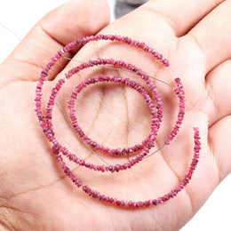 Natural pink rough diamond beads raw, uncut gemstones with vivid rosy hues, perfect for handmade jewelry, artisan creations, and unique design projects