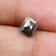 0.77 Ct emerald cut brown grey black natural diamond with soft smoky tones and elegant sparkle for modern jewelry
