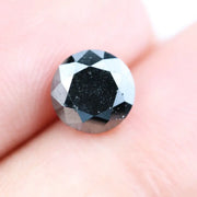 1.67 Ct Round Cut Natural Black Diamond Loose for Fine Jewelry, Engagement Rings, and Statement Designs