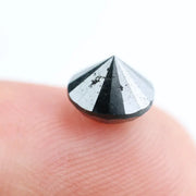 1.67 Ct Round Cut Natural Black Diamond Loose for Fine Jewelry, Engagement Rings, and Statement Designs