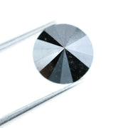 3.57 Ct Authentic Natural Black Diamond Round Cut Loose for Luxury Engagement Rings and Jewelry
