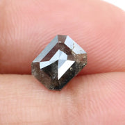 1.30 Ct Brown Grey Natural Diamond Emerald Cut Elegant Loose Stone for Custom Jewelry